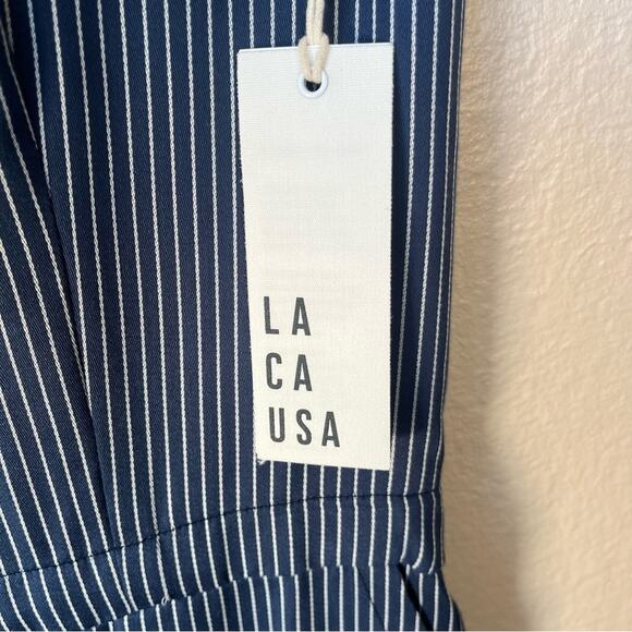 Lacausa Pinstripe Jumpsuit Size Small NWT - Picture 5 of 5